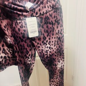 Fabletics Pink and Black Animal Print Leggings